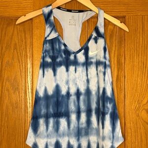 Nike Dri-Fit Women's Blue and White Tank Top XS